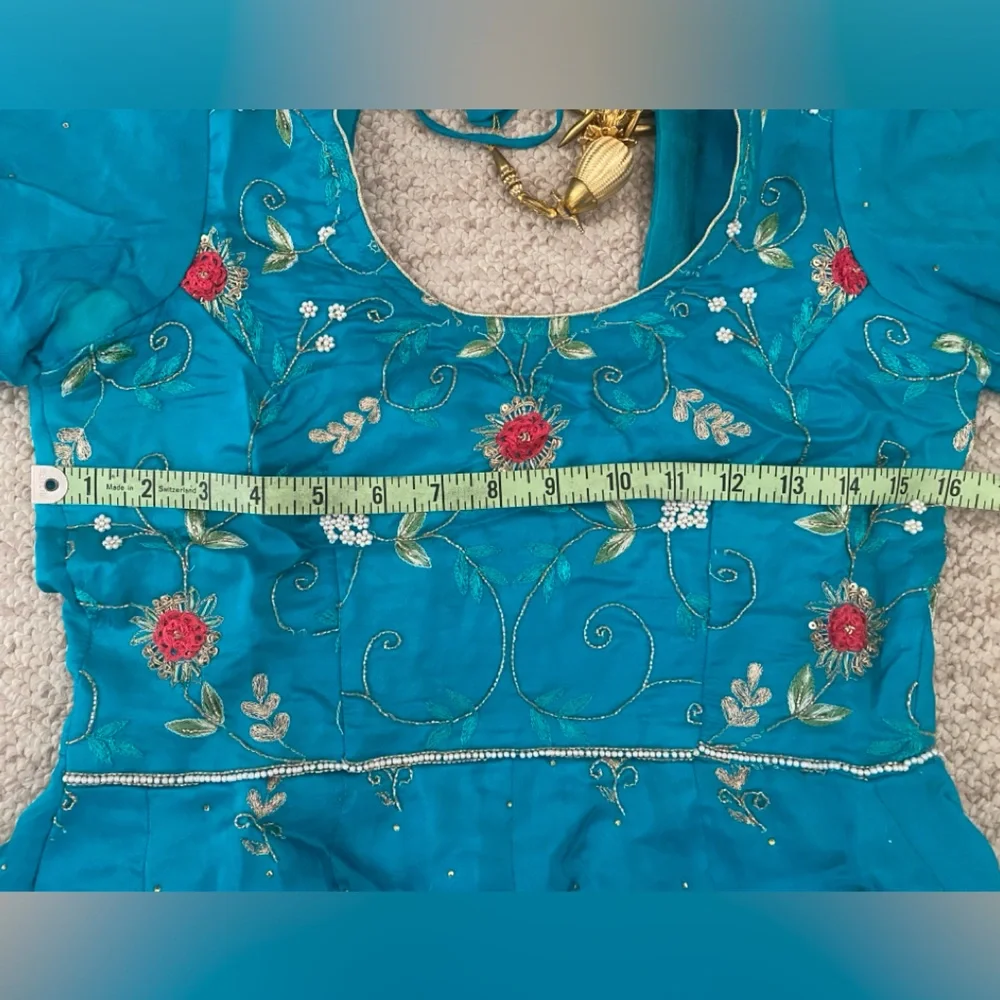 Blue Anarkali with Salwaar - Picture 7 of 16